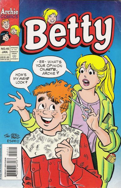 Cover for Betty (Archie, 1992 series) #45 [Direct Edition]