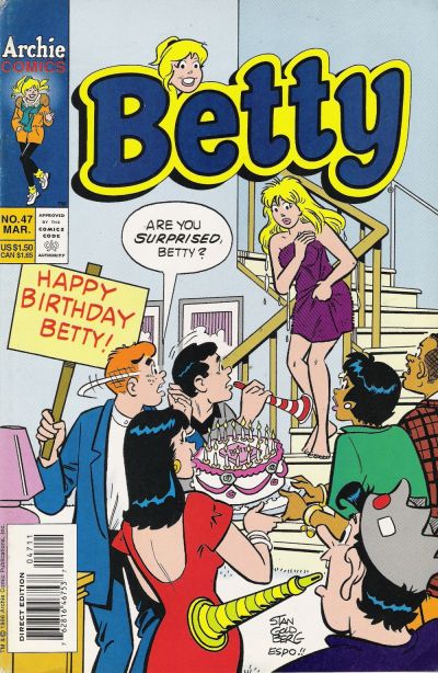 Cover for Betty (Archie, 1992 series) #47 [Direct Edition]