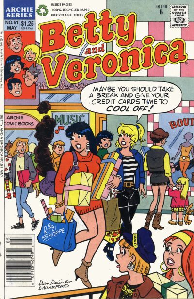 Cover for Betty and Veronica (Archie, 1987 series) #51 [Newsstand]