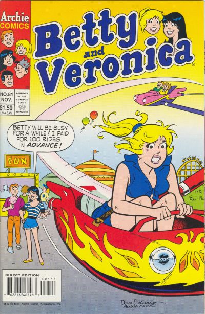 Cover for Betty and Veronica (Archie, 1987 series) #81 [Direct Edition]