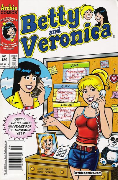 Cover for Betty and Veronica (Archie, 1987 series) #189 [Newsstand]