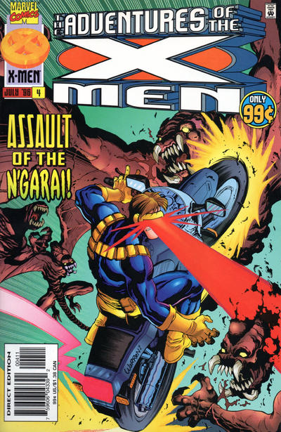 Cover for The Adventures of the X-Men (Marvel, 1996 series) #4