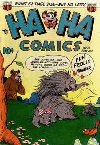 Cover Thumbnail for Ha Ha Comics (American Comics Group, 1943 series) #78