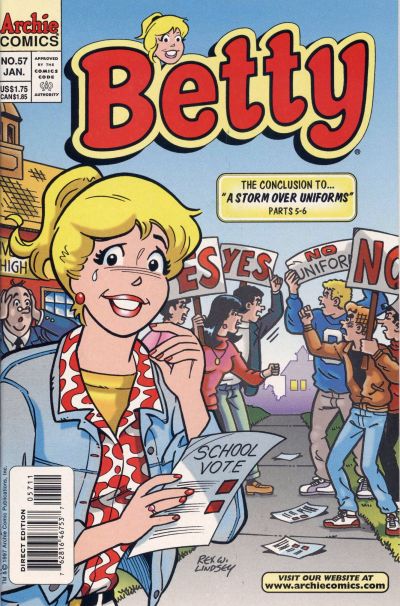 Cover for Betty (Archie, 1992 series) #57 [Direct Edition]