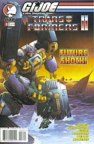 Cover for G.I. Joe vs. The Transformers Comic Book, Vol. II (Devil's Due Publishing, 2004 series) #3 [Cover A - E.J. Su / Jeremy Roberts]