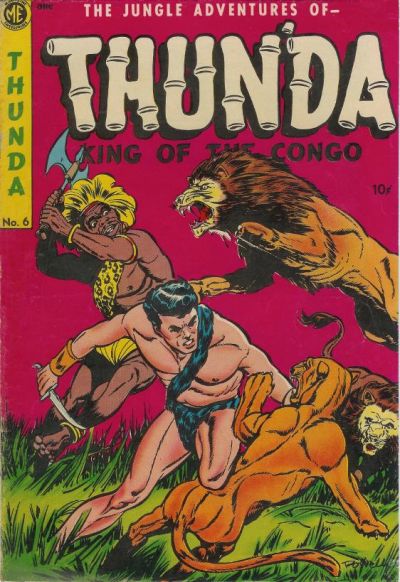 Cover for Thun'da, King of the Congo (Magazine Enterprises, 1952 series) #6