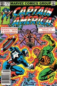 Cover Thumbnail for Captain America (Marvel, 1968 series) #274 [Newsstand]