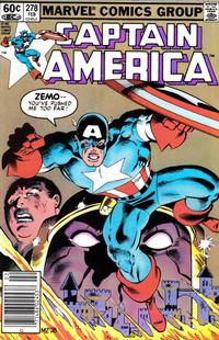 Cover Thumbnail for Captain America (Marvel, 1968 series) #278 [Newsstand]