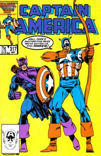 Cover for Captain America (Marvel, 1968 series) #317 [Direct]