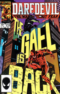 Cover for Daredevil (Marvel, 1964 series) #216 [Direct]