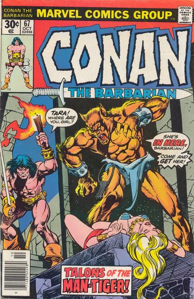 Cover for Conan the Barbarian (Marvel, 1970 series) #67 [Regular Edition]
