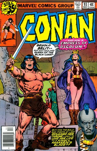 Cover for Conan the Barbarian (Marvel, 1970 series) #93 [Regular Edition]