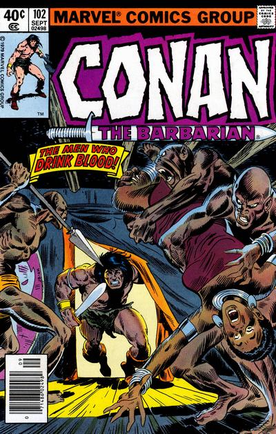 Cover for Conan the Barbarian (Marvel, 1970 series) #102 [Newsstand]