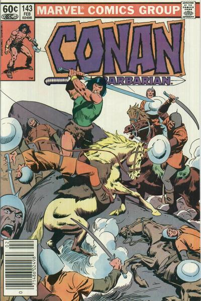 Cover for Conan the Barbarian (Marvel, 1970 series) #143 [Newsstand]