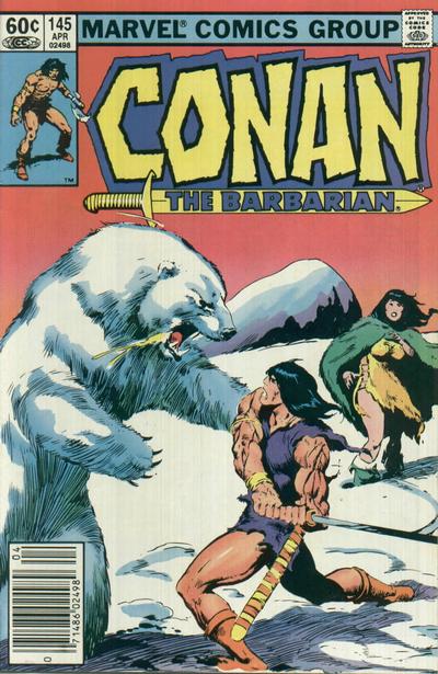 Cover for Conan the Barbarian (Marvel, 1970 series) #145 [Newsstand]