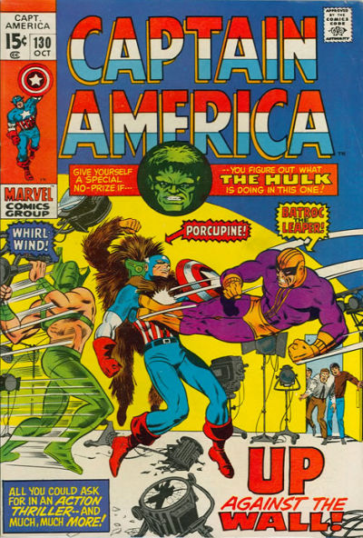 Cover for Captain America (Marvel, 1968 series) #130