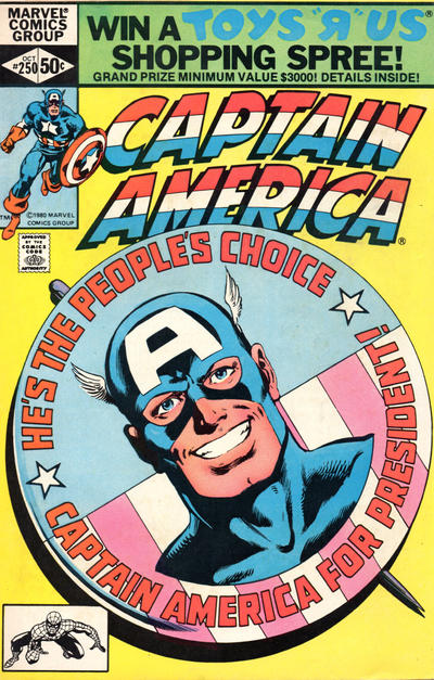 Cover for Captain America (Marvel, 1968 series) #250 [Direct]