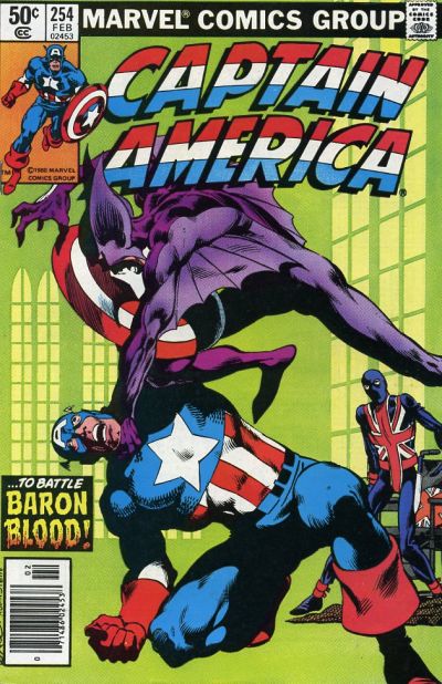 Cover for Captain America (Marvel, 1968 series) #254 [Newsstand]