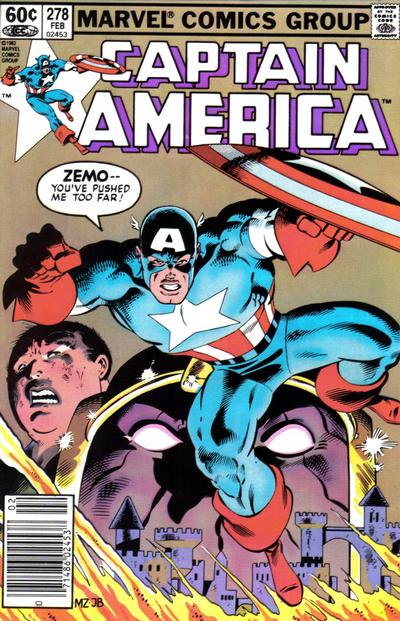 Cover for Captain America (Marvel, 1968 series) #278 [Newsstand]