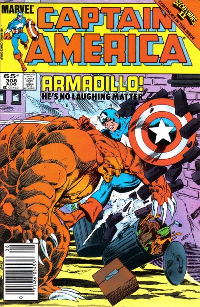 Cover for Captain America (Marvel, 1968 series) #308 [Newsstand]