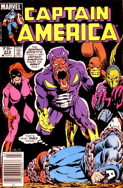 Cover for Captain America (Marvel, 1968 series) #315 [Newsstand]