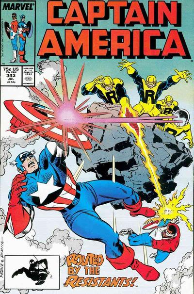 Cover for Captain America (Marvel, 1968 series) #343 [Direct]