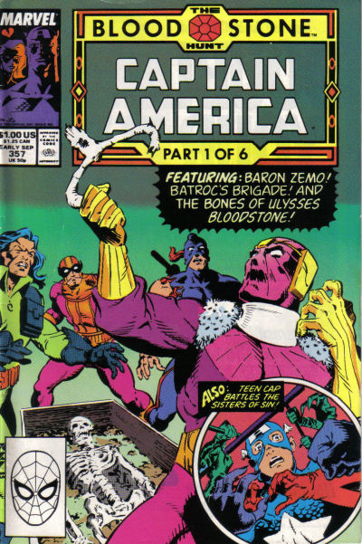 Cover for Captain America (Marvel, 1968 series) #357 [Direct]