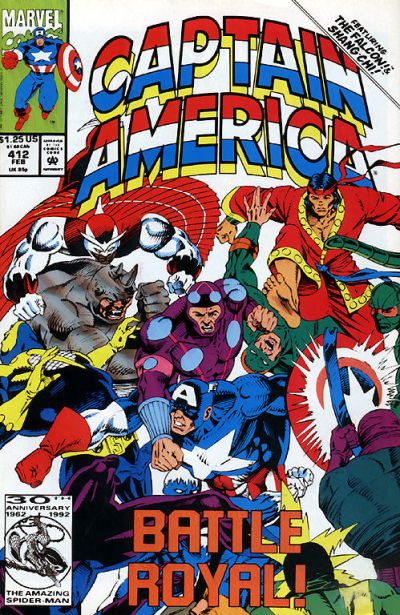 Cover for Captain America (Marvel, 1968 series) #412 [Direct]