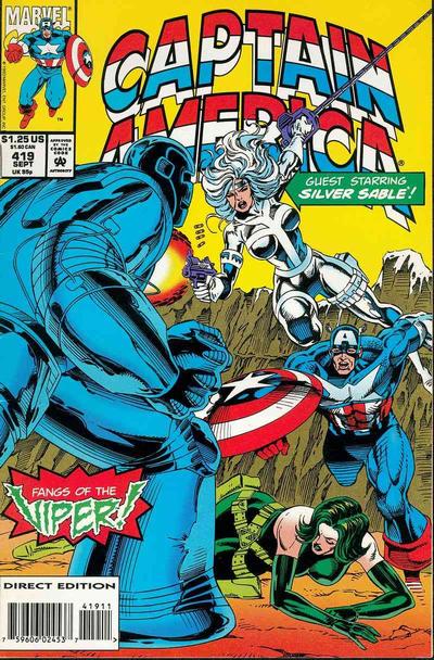 Cover for Captain America (Marvel, 1968 series) #419 [Direct Edition]