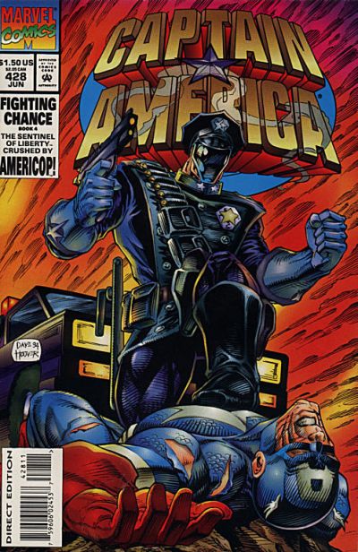 Cover for Captain America (Marvel, 1968 series) #428 [Direct Edition]