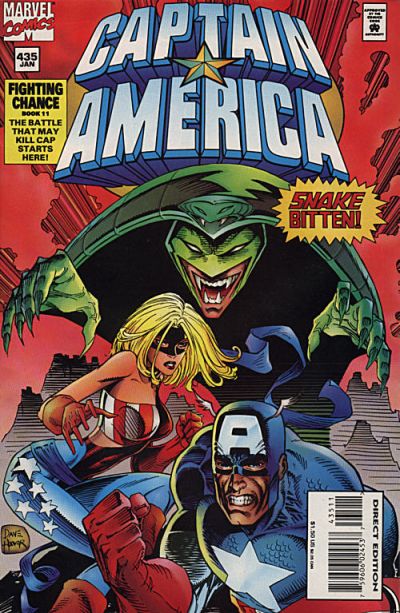 Cover for Captain America (Marvel, 1968 series) #435 [Direct Edition]
