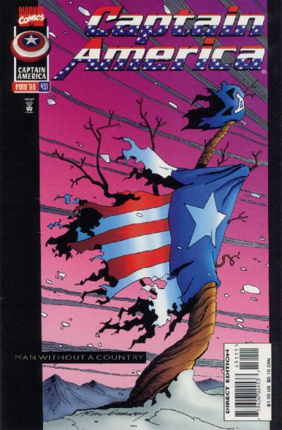 Cover for Captain America (Marvel, 1968 series) #451 [Direct Edition]