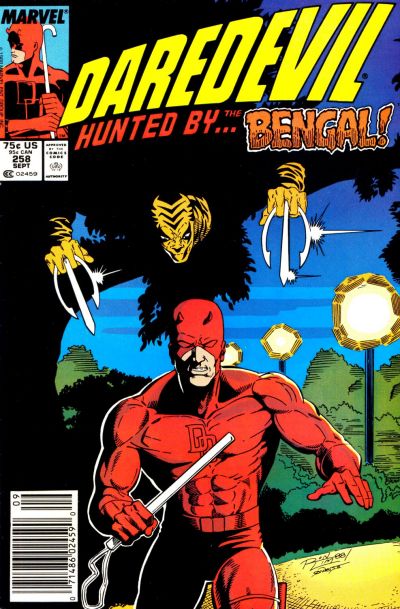 Cover for Daredevil (Marvel, 1964 series) #258 [Newsstand]