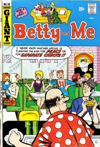 Cover Thumbnail for Betty and Me (Archie, 1965 series) #39