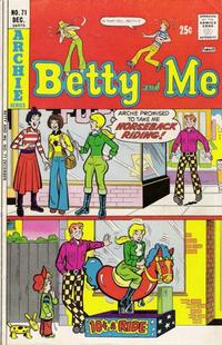 Cover Thumbnail for Betty and Me (Archie, 1965 series) #71