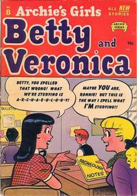Cover Thumbnail for Archie's Girls Betty and Veronica (Archie, 1950 series) #8