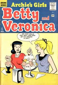 Cover for Archie's Girls Betty and Veronica (Archie, 1950 series) #71