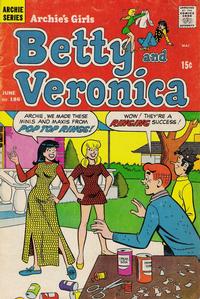 Cover for Archie's Girls Betty and Veronica (Archie, 1950 series) #186