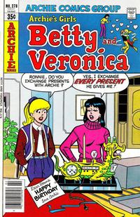 Cover for Archie's Girls Betty and Veronica (Archie, 1950 series) #278