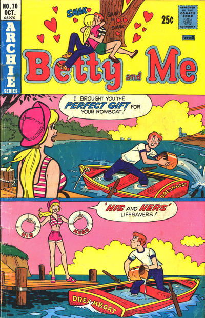 Cover for Betty and Me (Archie, 1965 series) #70
