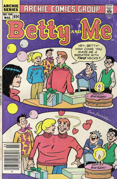 Cover for Betty and Me (Archie, 1965 series) #144