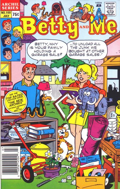 Cover for Betty and Me (Archie, 1965 series) #168