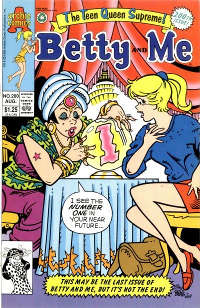 Cover for Betty and Me (Archie, 1965 series) #200 [Direct]