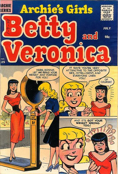 Cover for Archie's Girls Betty and Veronica (Archie, 1950 series) #25