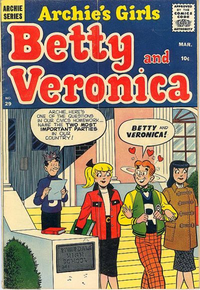 Cover for Archie's Girls Betty and Veronica (Archie, 1950 series) #29