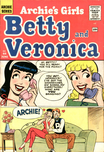 Cover for Archie's Girls Betty and Veronica (Archie, 1950 series) #66