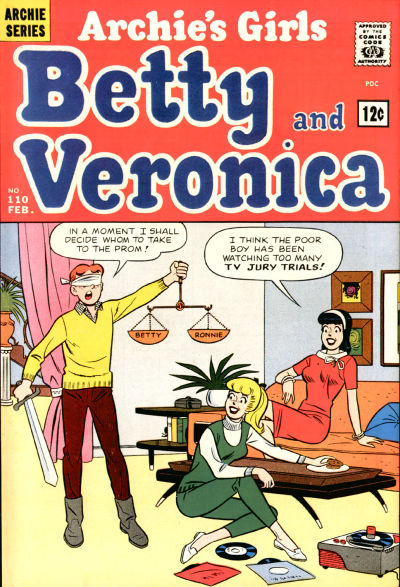 Cover for Archie's Girls Betty and Veronica (Archie, 1950 series) #110