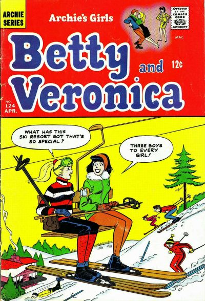 Cover for Archie's Girls Betty and Veronica (Archie, 1950 series) #124