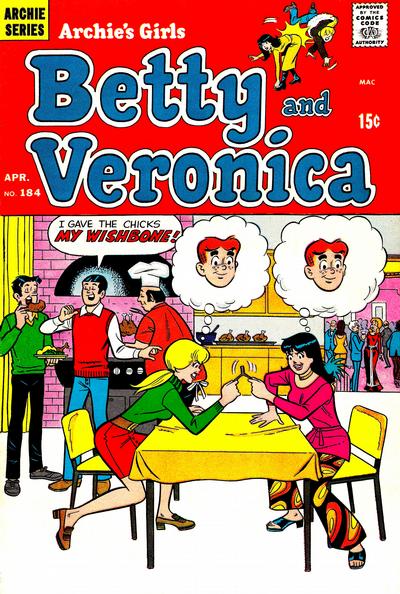 Cover for Archie's Girls Betty and Veronica (Archie, 1950 series) #184