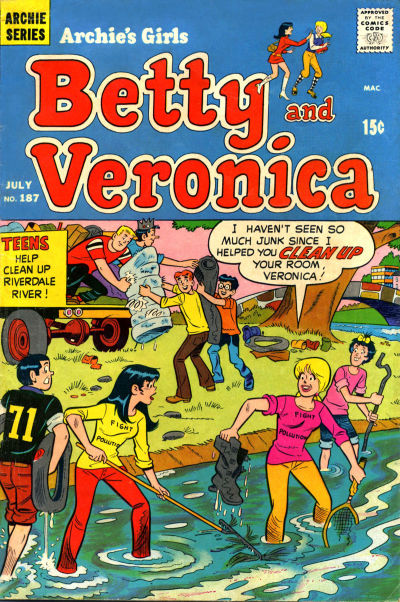 Cover for Archie's Girls Betty and Veronica (Archie, 1950 series) #187